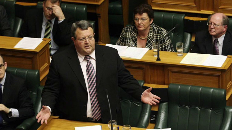Gerry Brownlee inside the Debating chambers in parliament
