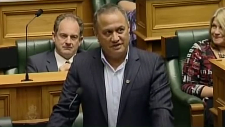Mita Ririnui inside the Debating chambers in parliament