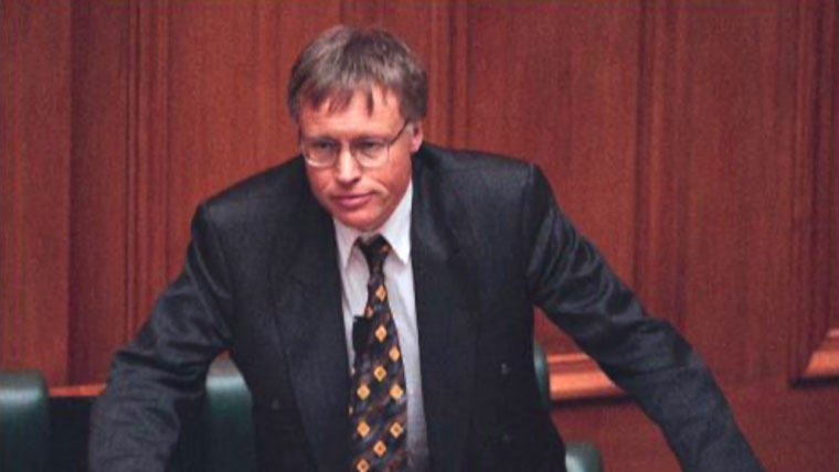 Stephen Franks inside the Debating chambers in parliament